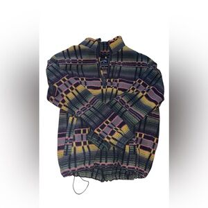 Plaid Zip-Up Sweater for Men